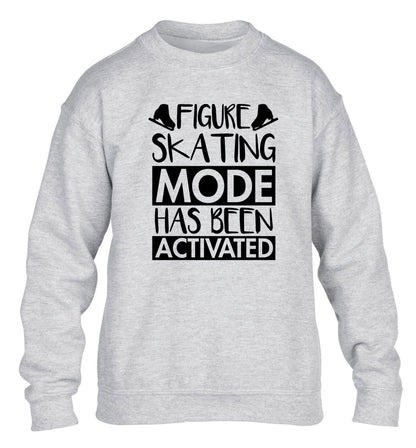 Figure skating mode activated children's grey sweater 12-14 Years