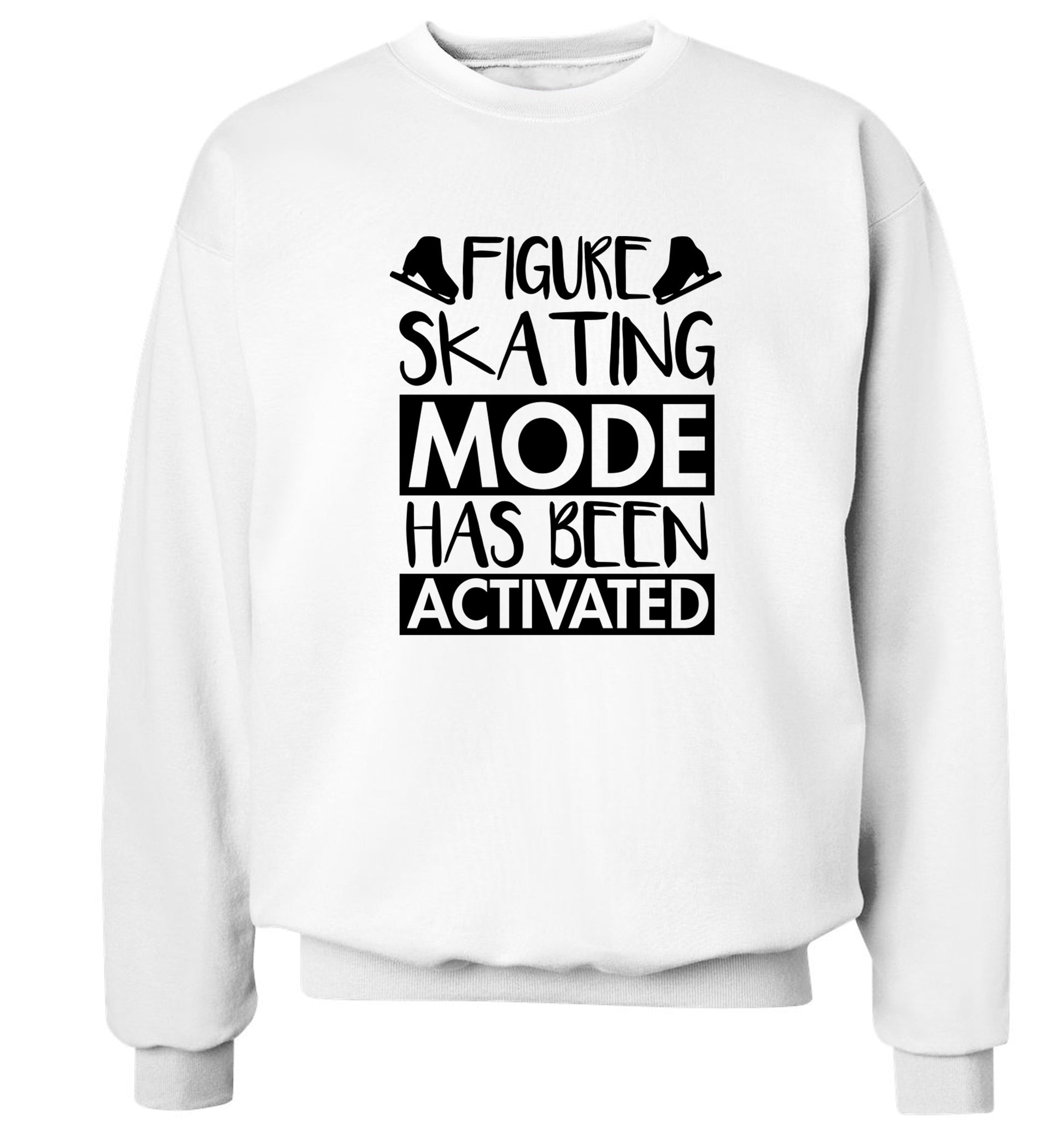 Figure skating mode activated Adult's unisexwhite Sweater 2XL