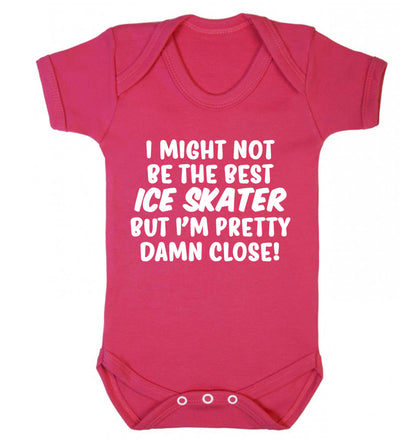 I might not be the best ice skater but I'm pretty damn close! Baby Vest dark pink 18-24 months