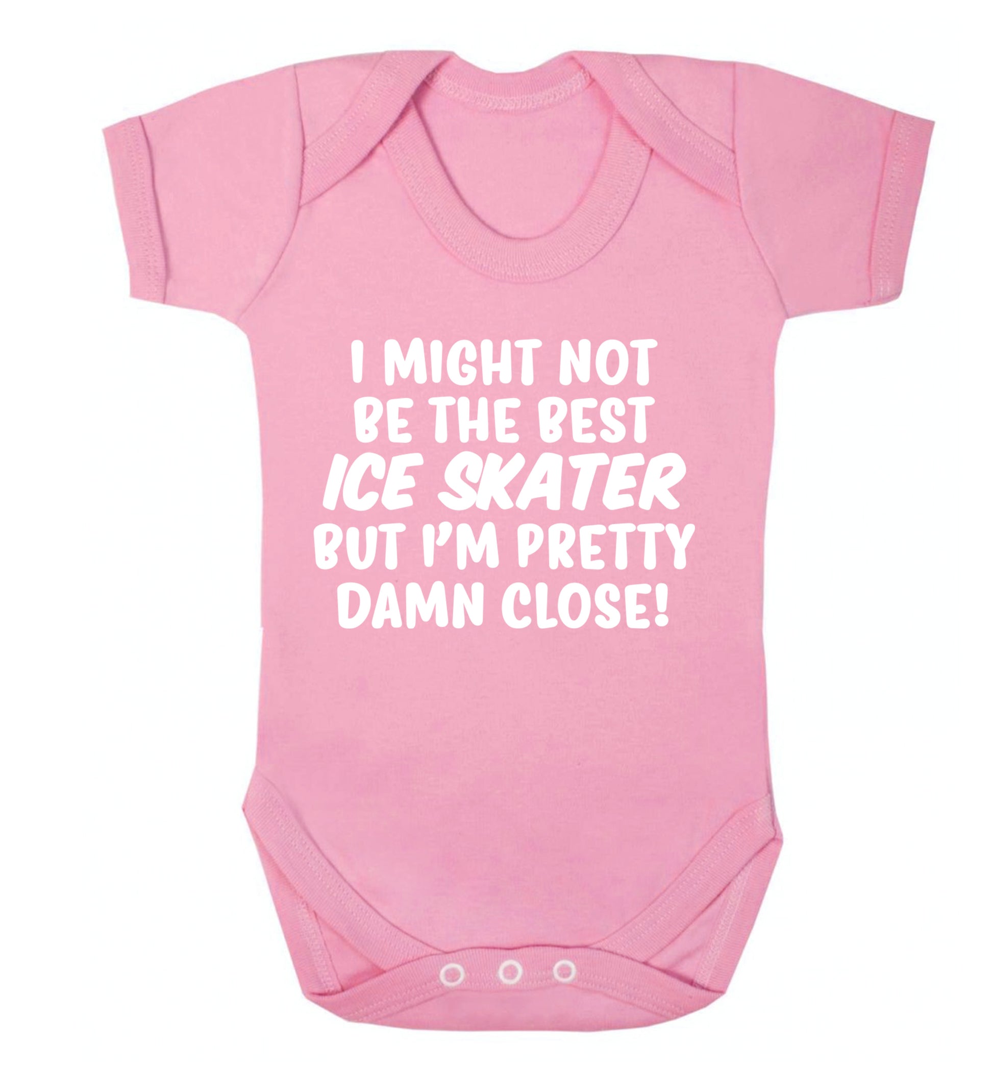 I might not be the best ice skater but I'm pretty damn close! Baby Vest pale pink 18-24 months