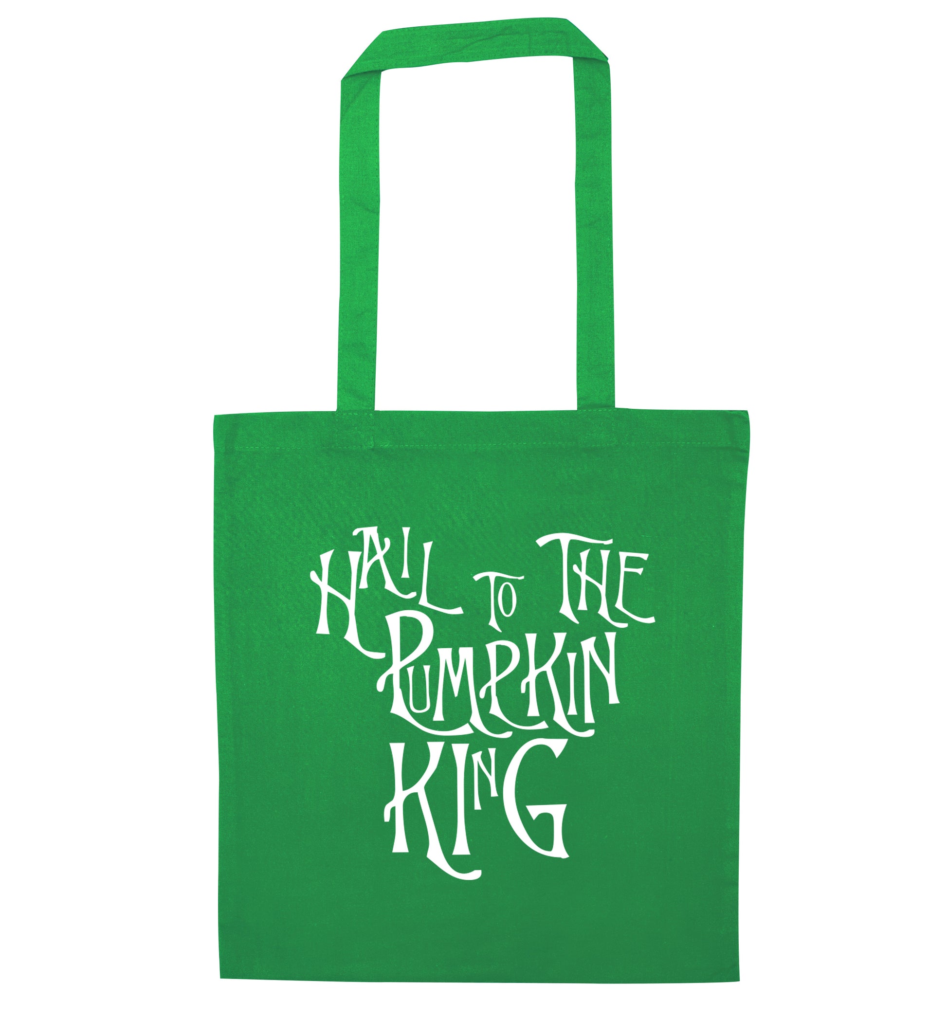 Hail to the pumpkin king green tote bag