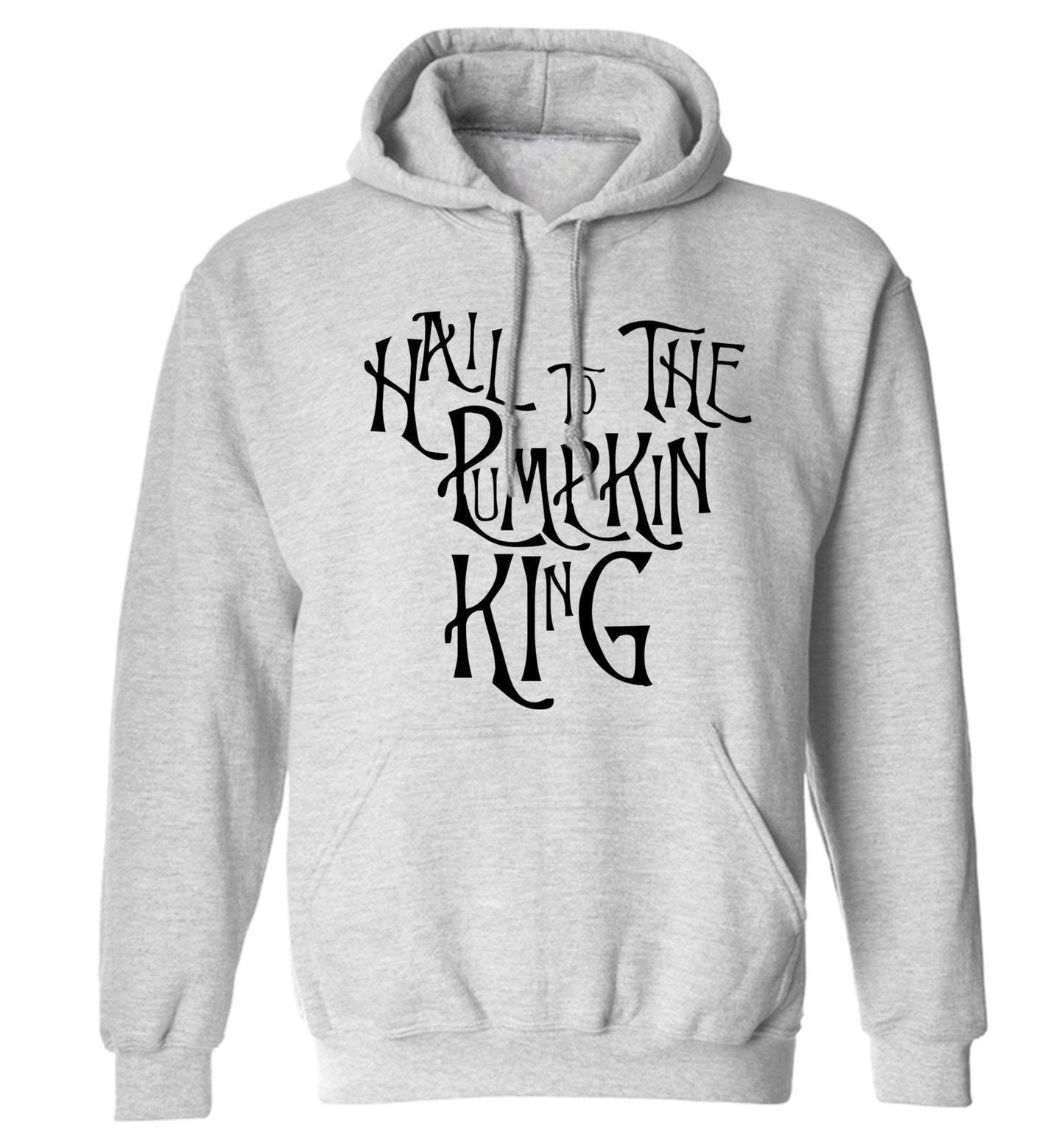 Hail to the pumpkin king adults unisex grey hoodie 2XL
