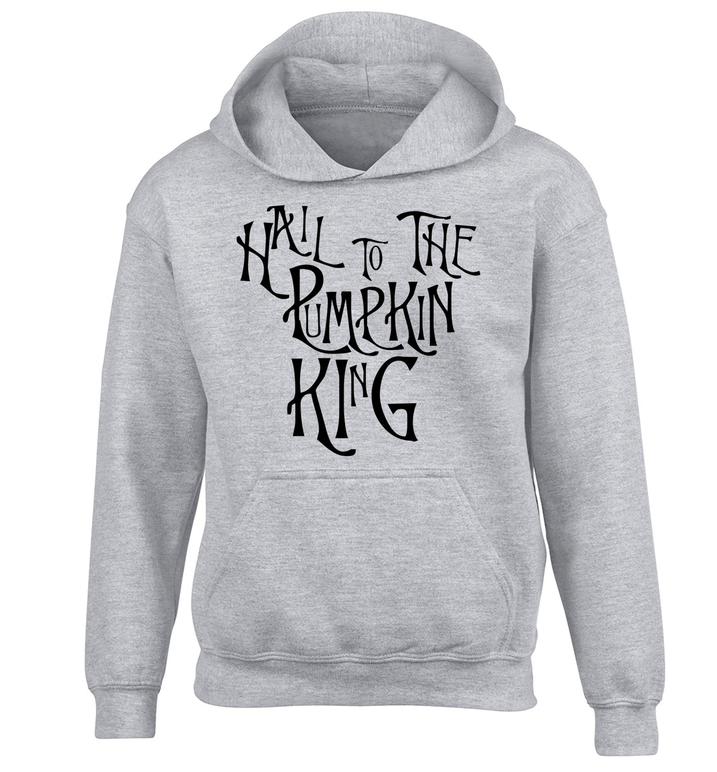 Hail to the pumpkin king children's grey hoodie 12-14 Years