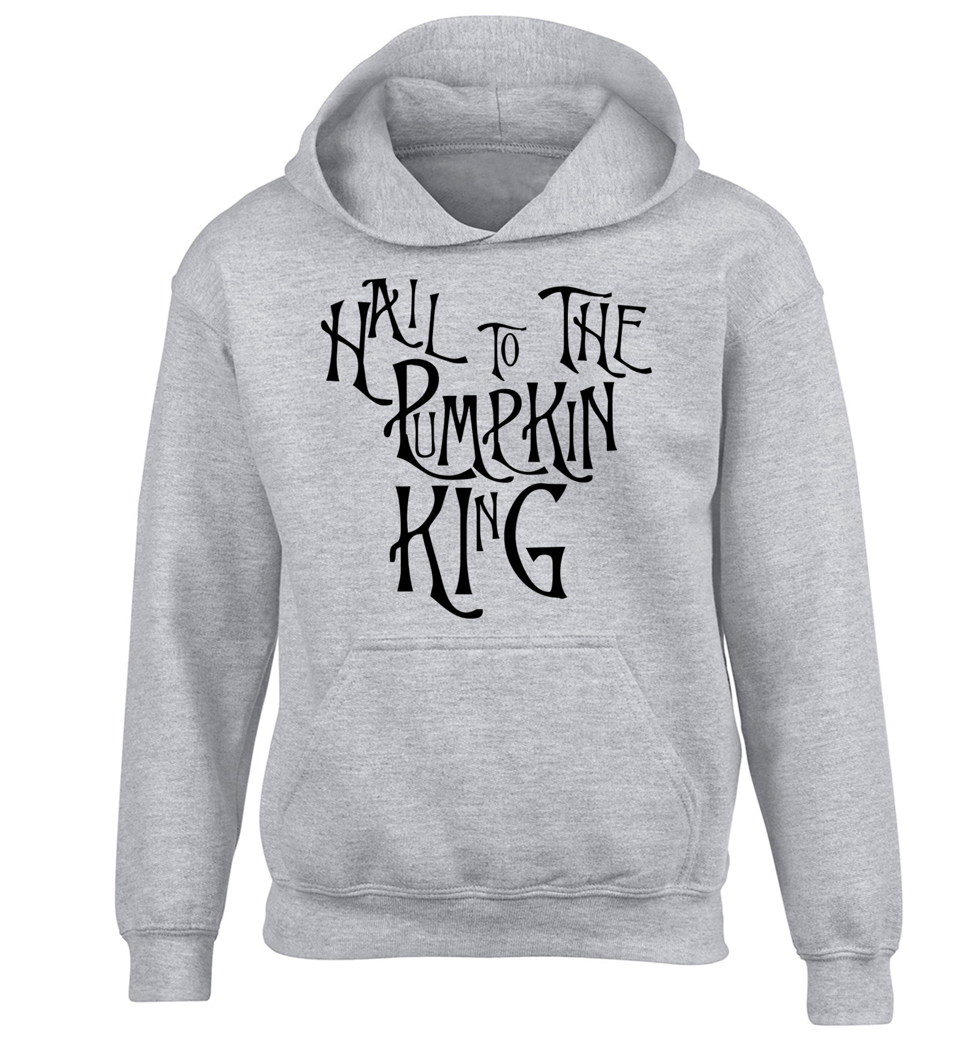 Hail to the pumpkin king children's grey hoodie 12-14 Years
