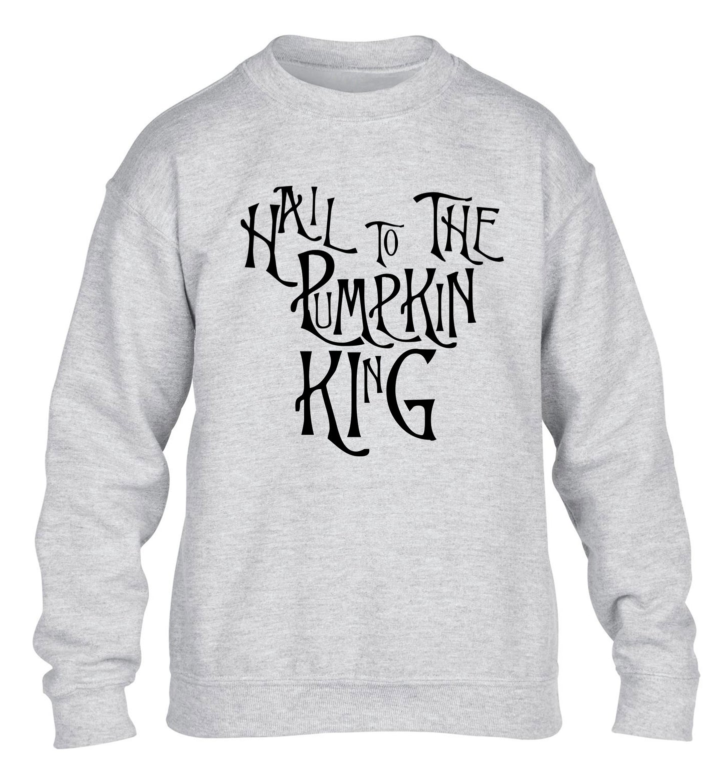 Hail to the pumpkin king children's grey sweater 12-14 Years