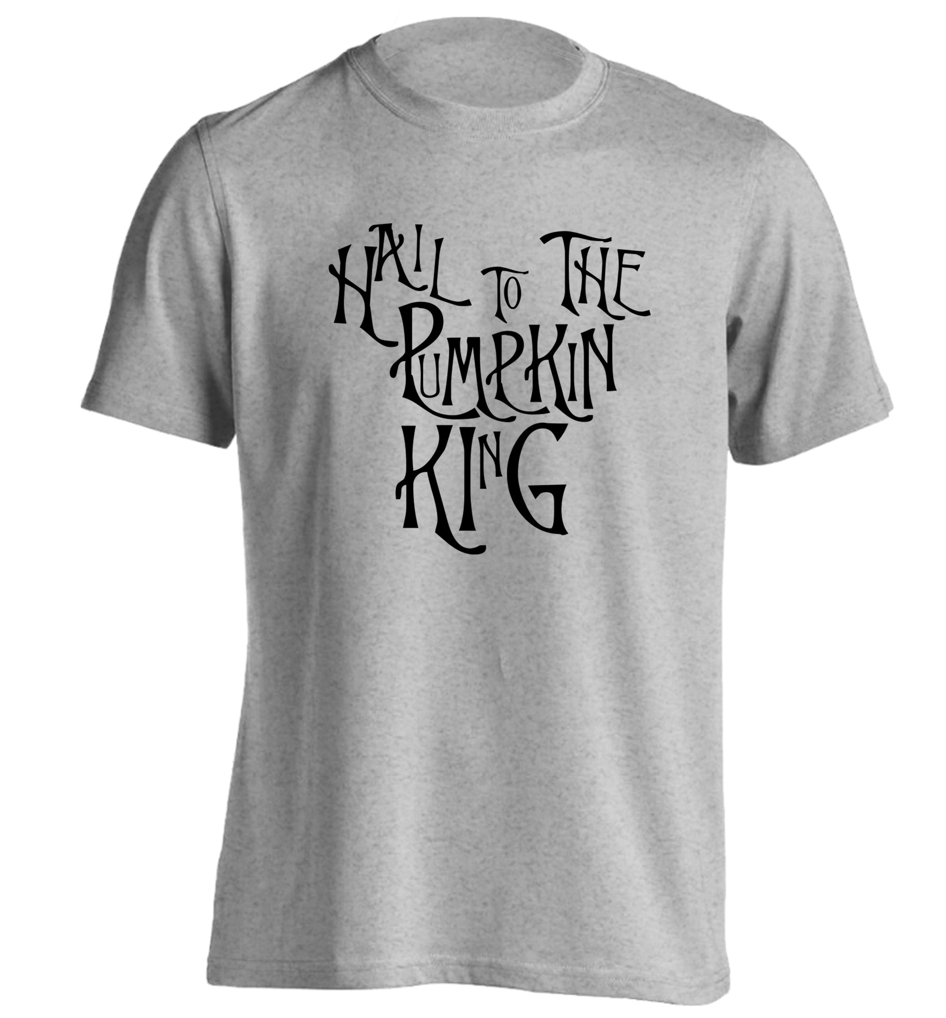 Hail to the pumpkin king adults unisex grey Tshirt 2XL