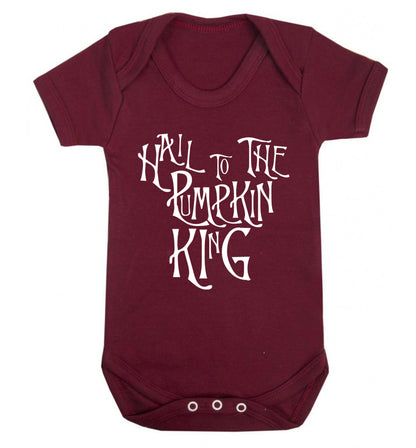 Hail to the pumpkin king Baby Vest maroon 18-24 months