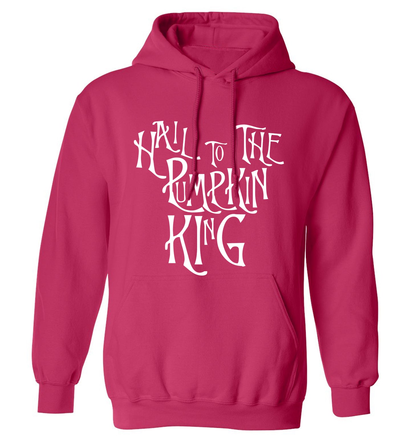 Hail to the pumpkin king adults unisex pink hoodie 2XL