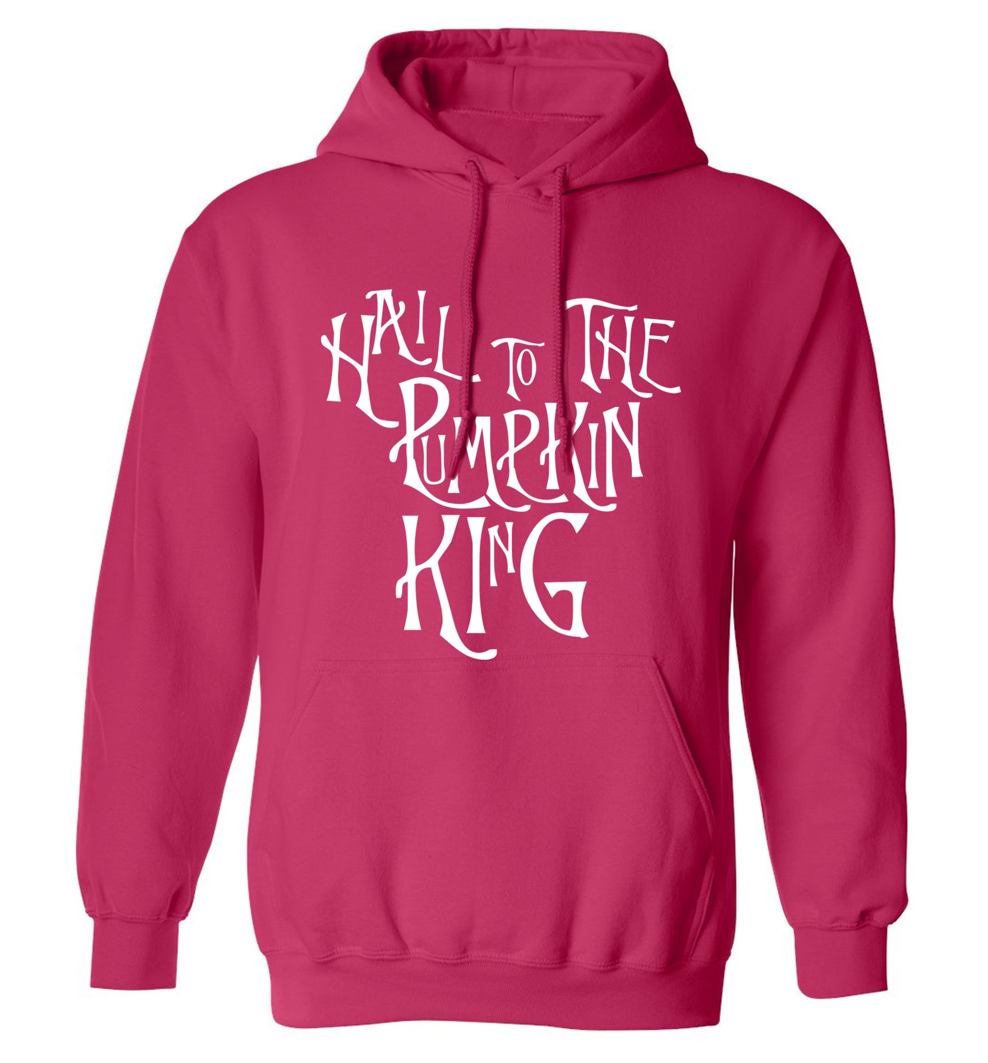 Hail to the pumpkin king adults unisex pink hoodie 2XL