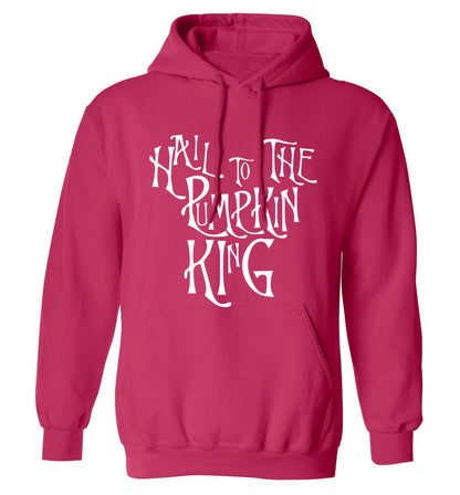 Hail to the pumpkin king adults unisex pink hoodie 2XL