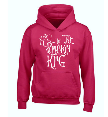 Hail to the pumpkin king children's pink hoodie 12-14 Years