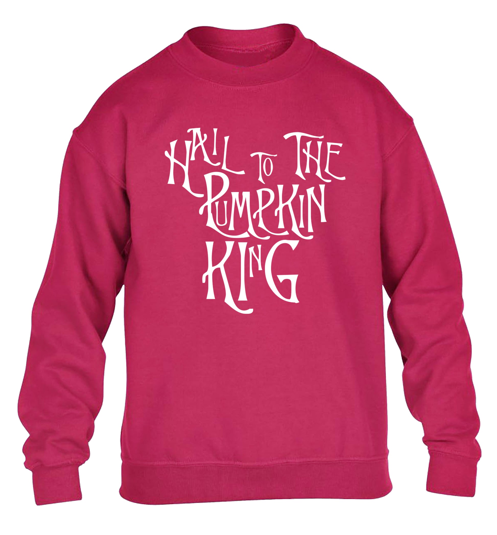 Hail to the pumpkin king children's pink sweater 12-14 Years