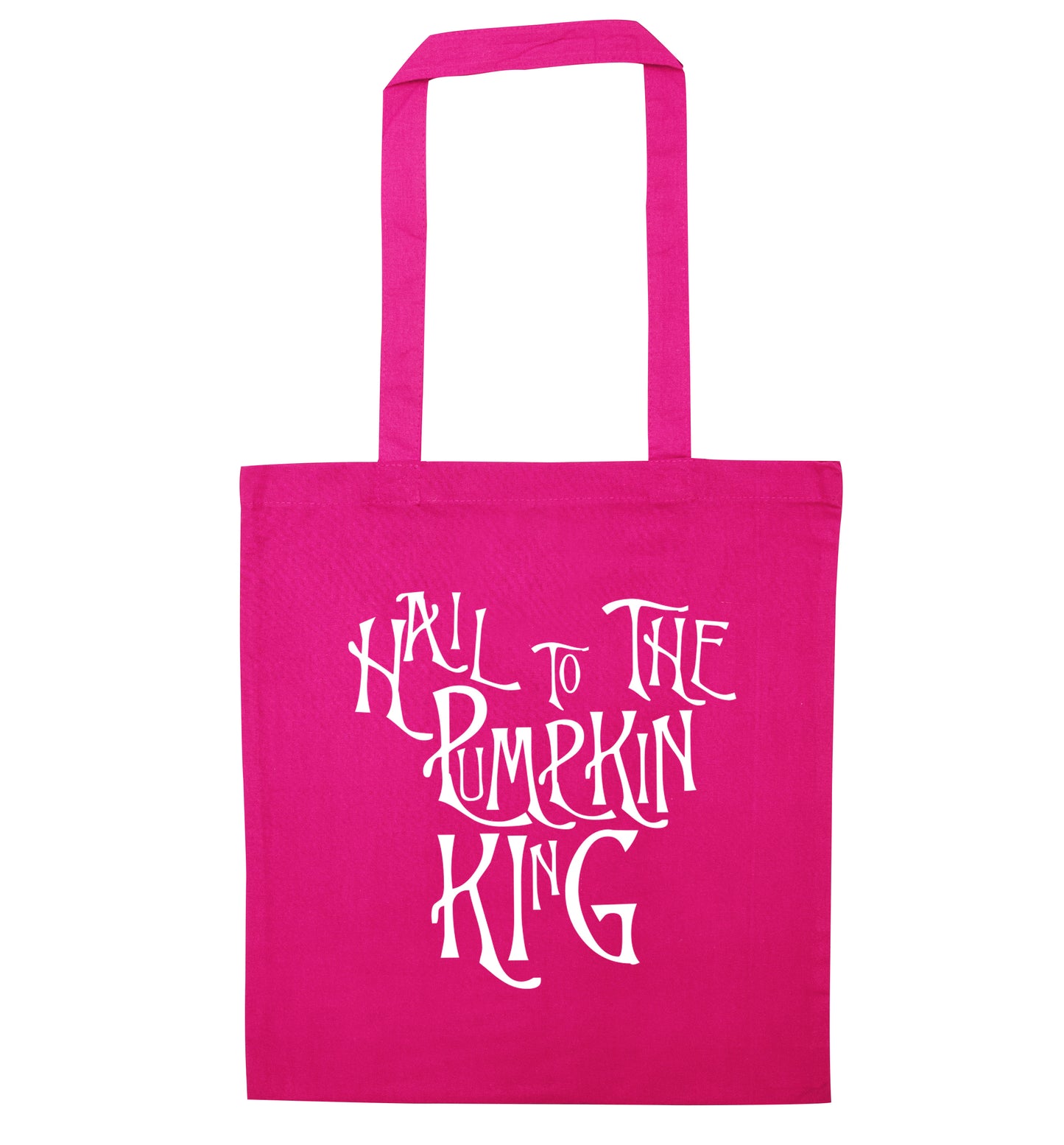 Hail to the pumpkin king pink tote bag