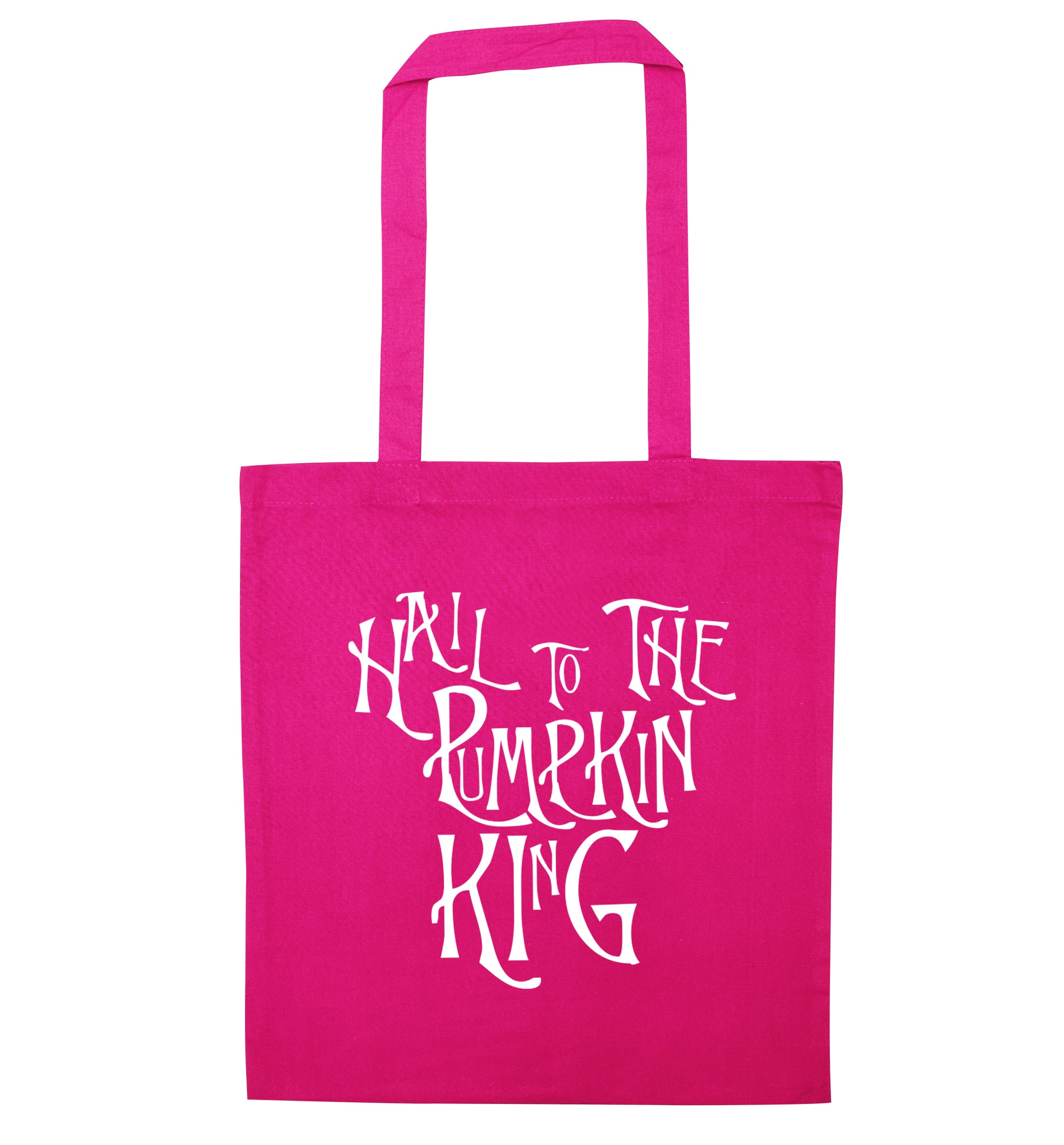 Hail to the pumpkin king pink tote bag