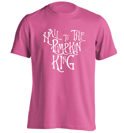 Hail to the pumpkin king adults unisex pink Tshirt 2XL