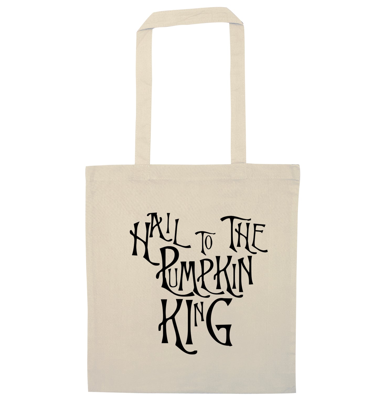 Hail to the pumpkin king natural tote bag