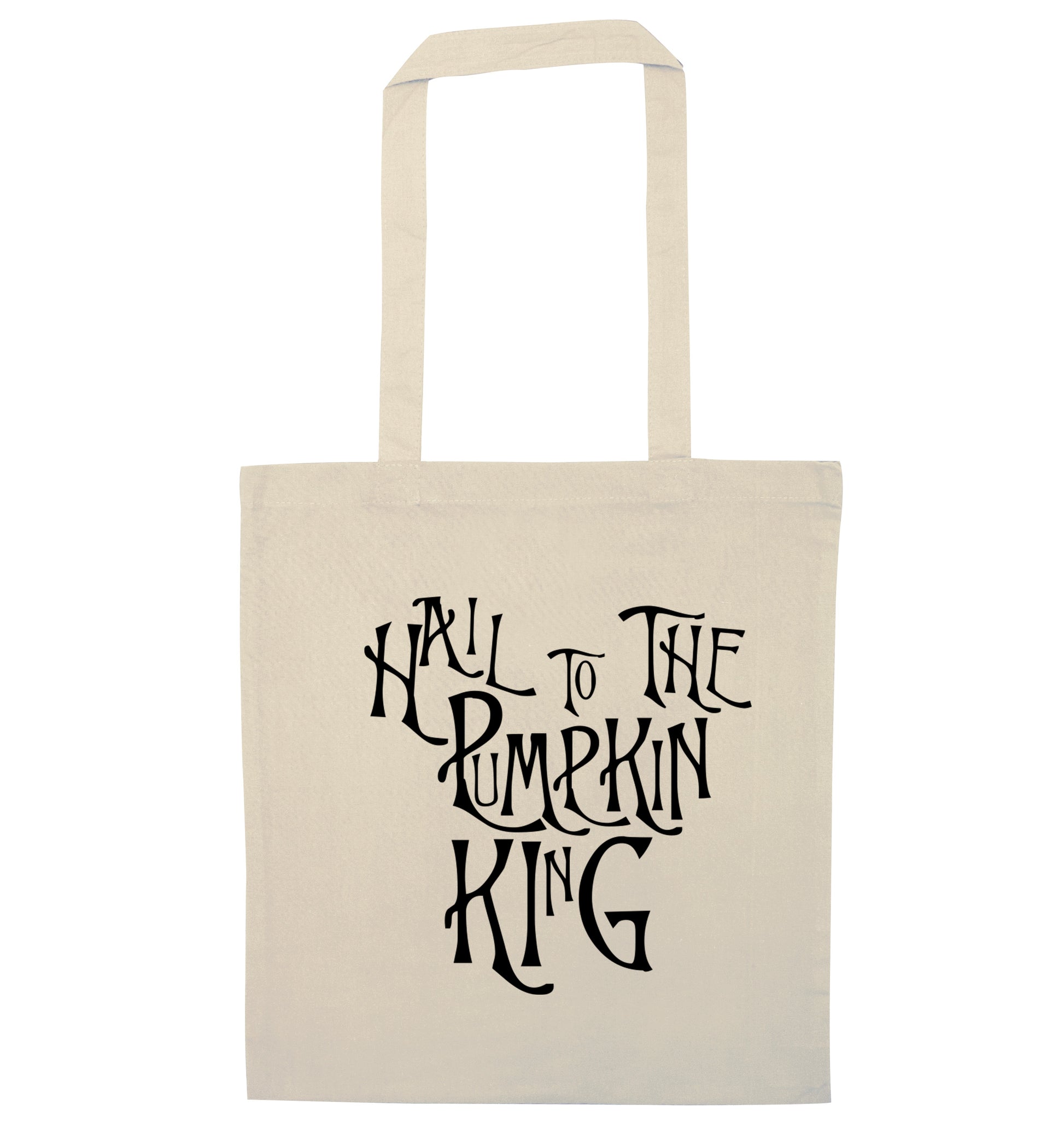 Hail to the pumpkin king natural tote bag