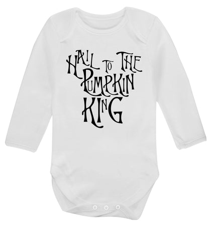 Hail to the pumpkin king Baby Vest long sleeved white 6-12 months