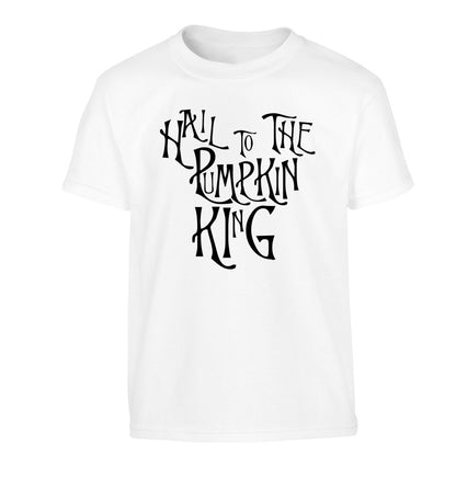 Hail to the pumpkin king Children's white Tshirt 12-14 Years