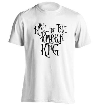 Hail to the pumpkin king adults unisex white Tshirt 2XL