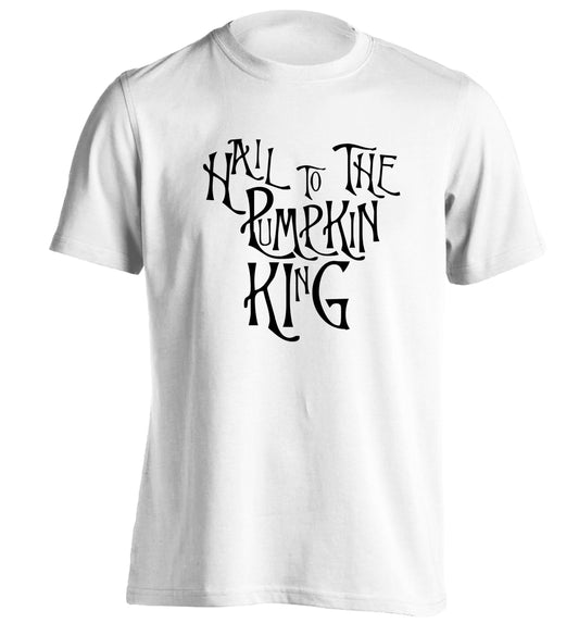 Hail to the pumpkin king adults unisex white Tshirt 2XL