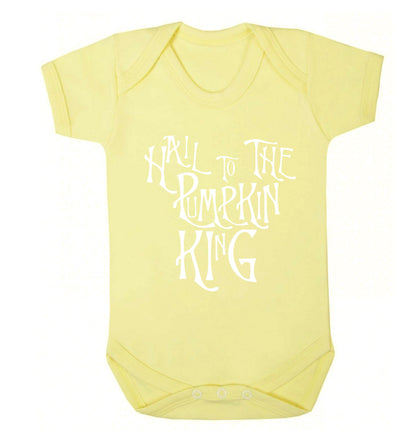 Hail to the pumpkin king Baby Vest pale yellow 18-24 months