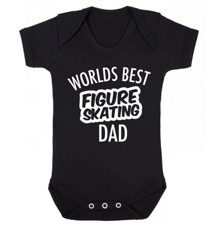 Worlds best figure skating dad Baby Vest black 18-24 months