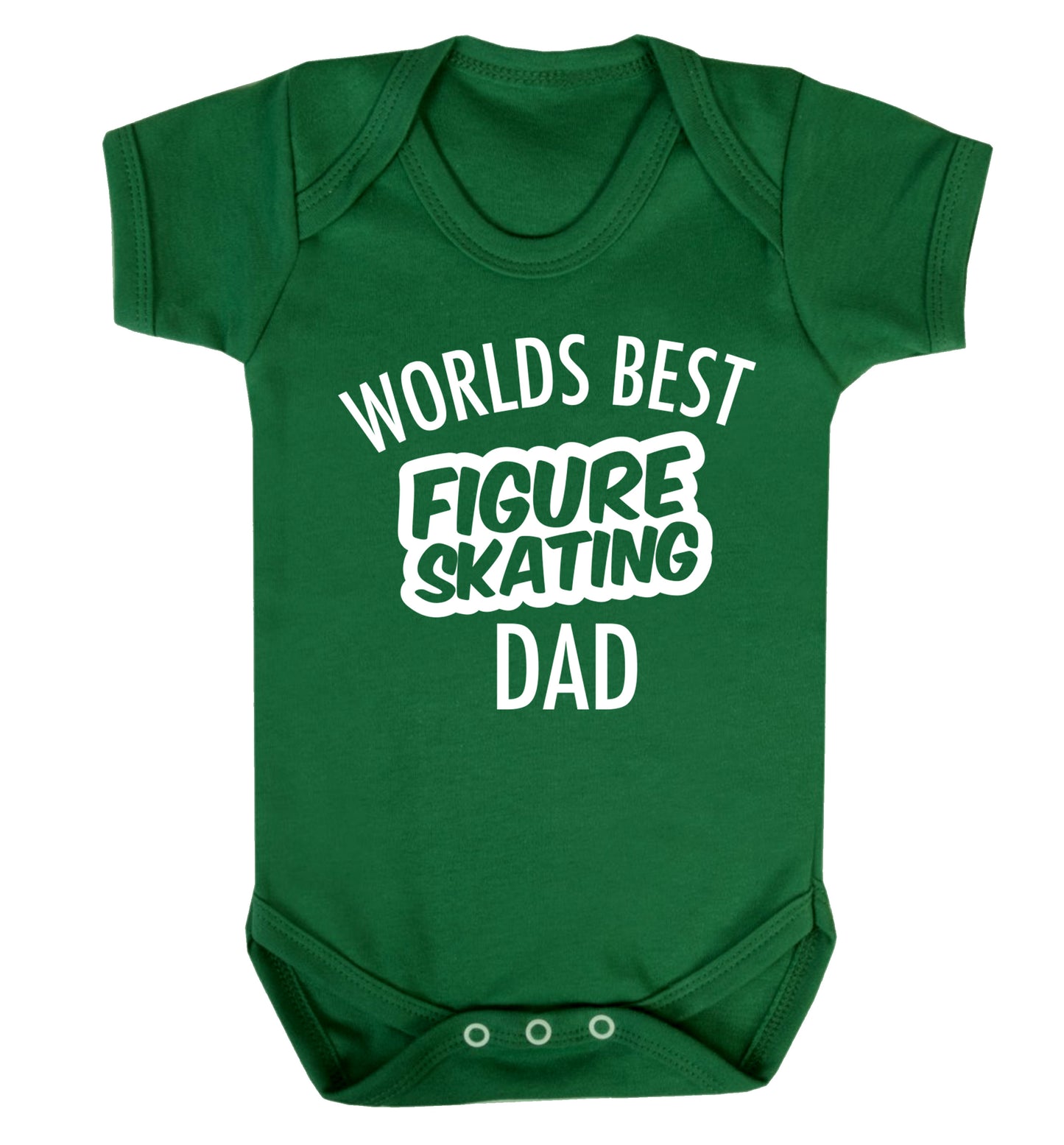 Worlds best figure skating dad Baby Vest green 18-24 months