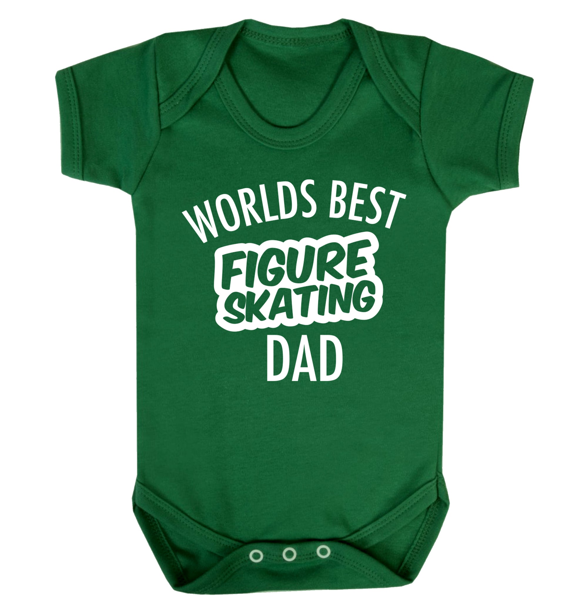 Worlds best figure skating dad Baby Vest green 18-24 months