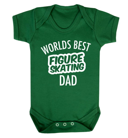 Worlds best figure skating dad Baby Vest green 18-24 months