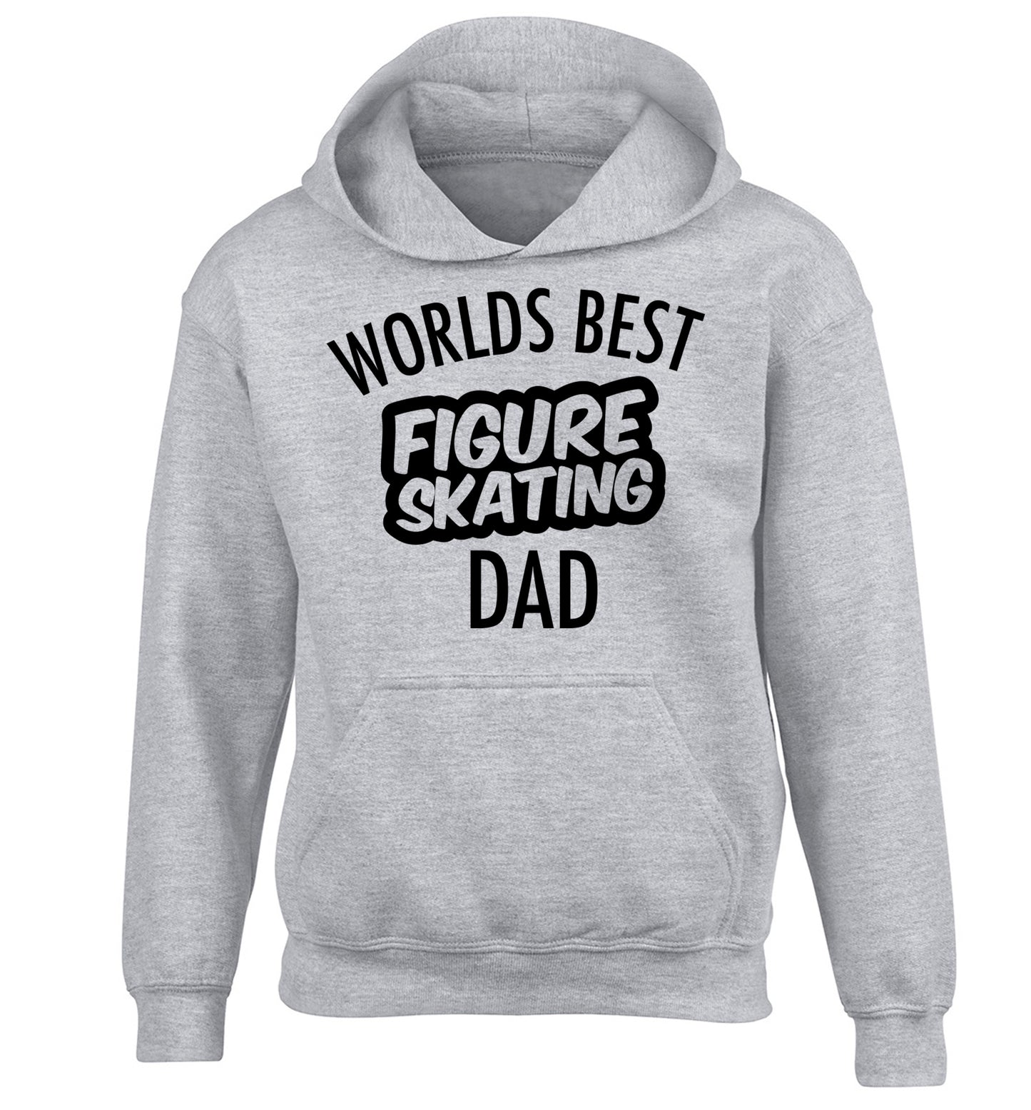 Worlds best figure skating dad children's grey hoodie 12-14 Years