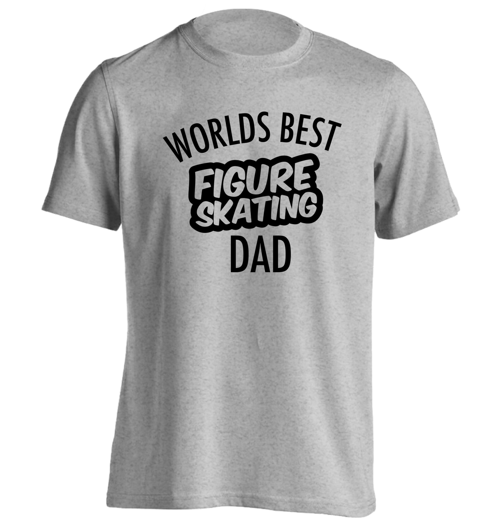 Worlds best figure skating dad adults unisexgrey Tshirt 2XL