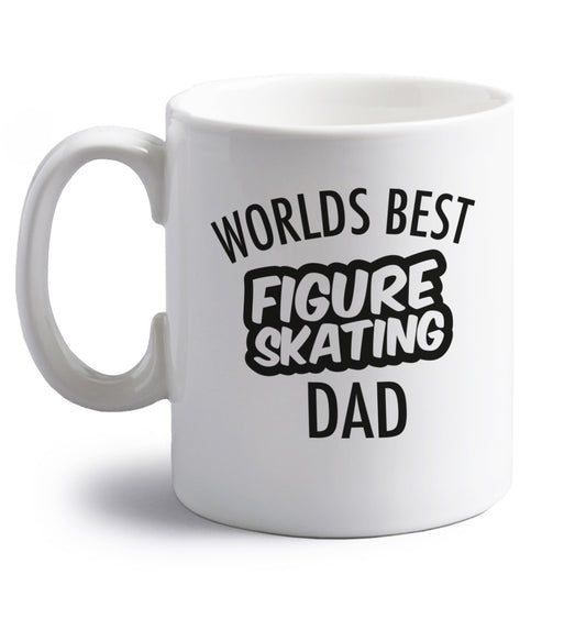 Worlds best figure skating dad right handed white ceramic mug 