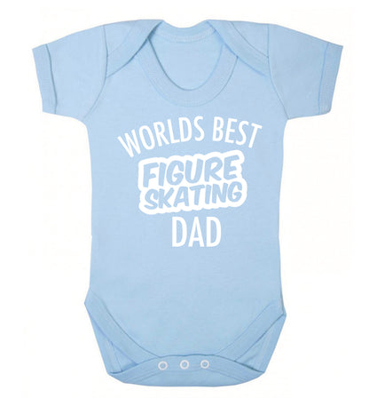 Worlds best figure skating dad Baby Vest pale blue 18-24 months