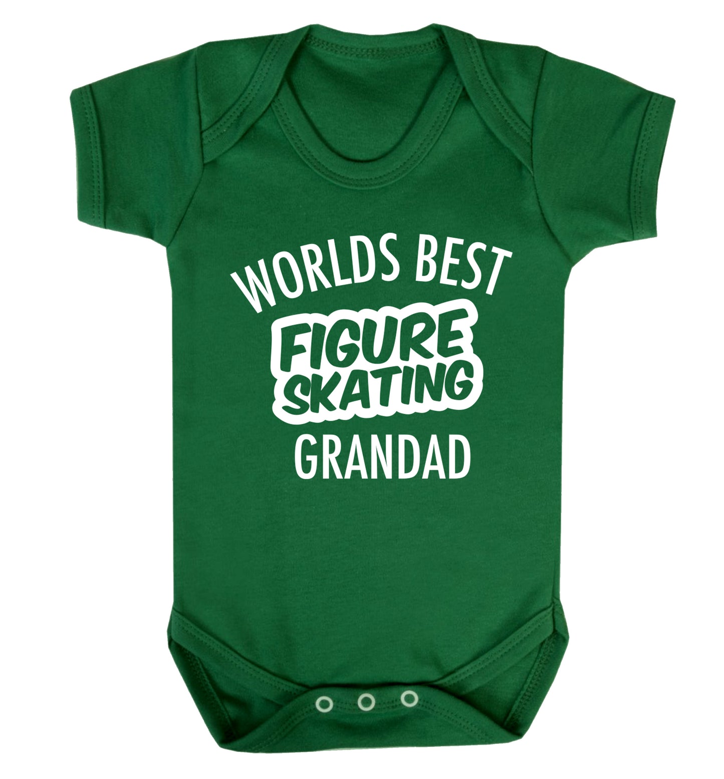 Worlds best figure skating grandad Baby Vest green 18-24 months