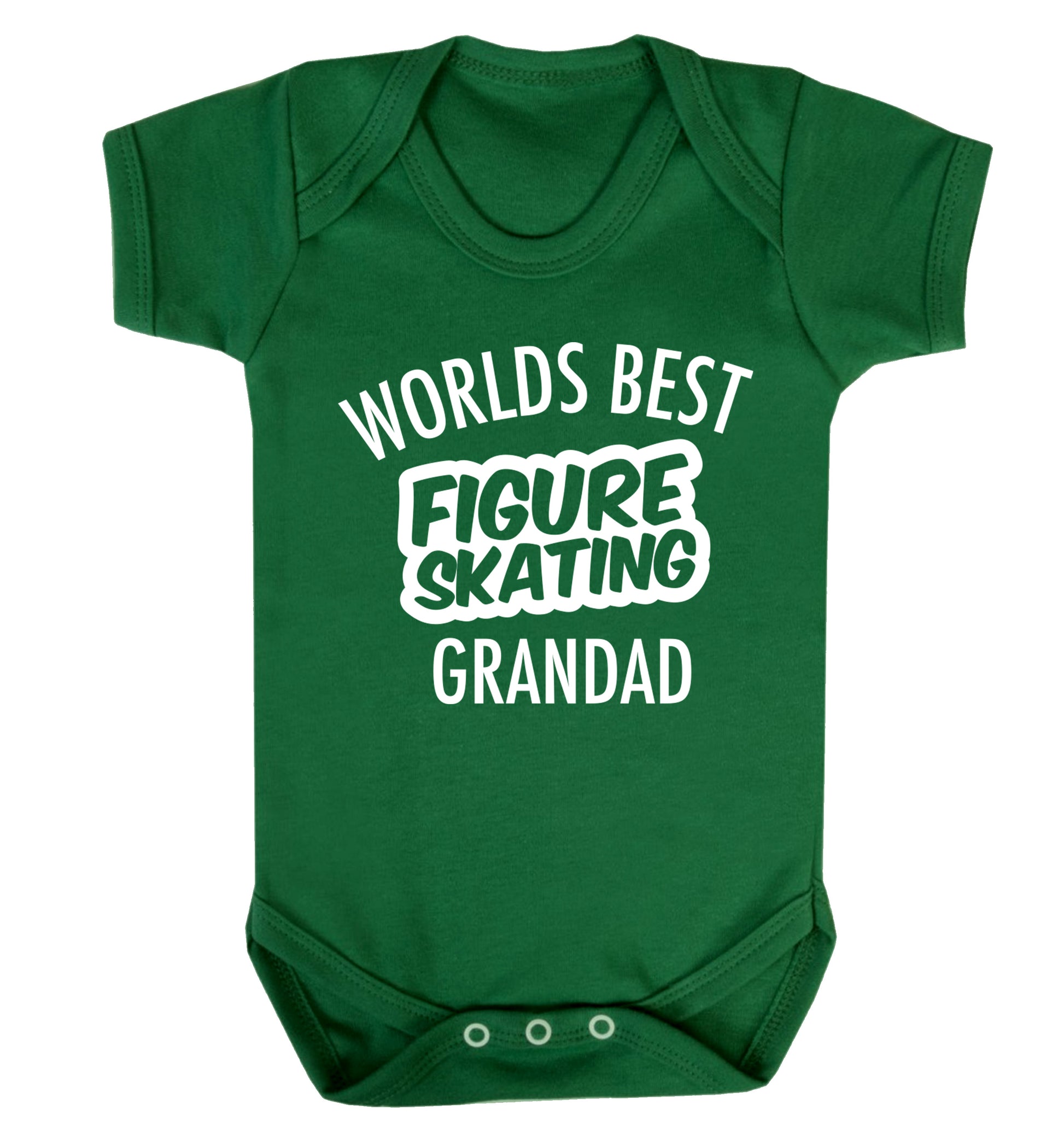Worlds best figure skating grandad Baby Vest green 18-24 months