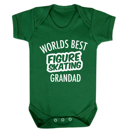 Worlds best figure skating grandad Baby Vest green 18-24 months
