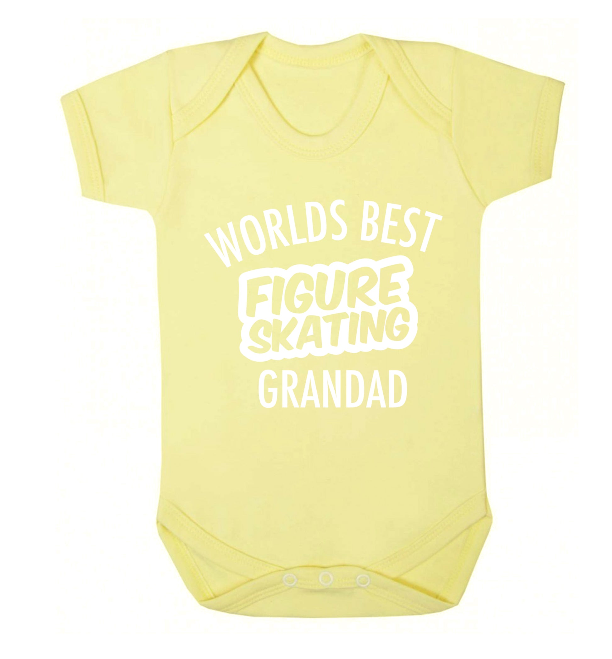 Worlds best figure skating grandad Baby Vest pale yellow 18-24 months
