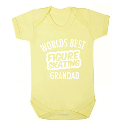 Worlds best figure skating grandad Baby Vest pale yellow 18-24 months