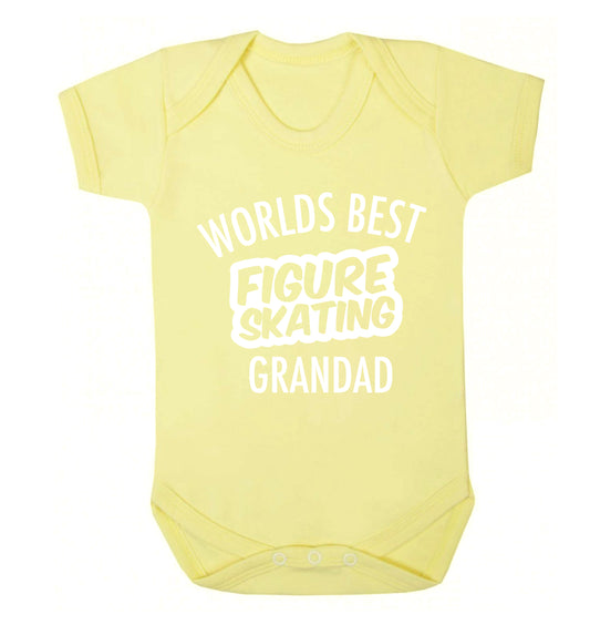 Worlds best figure skating grandad Baby Vest pale yellow 18-24 months