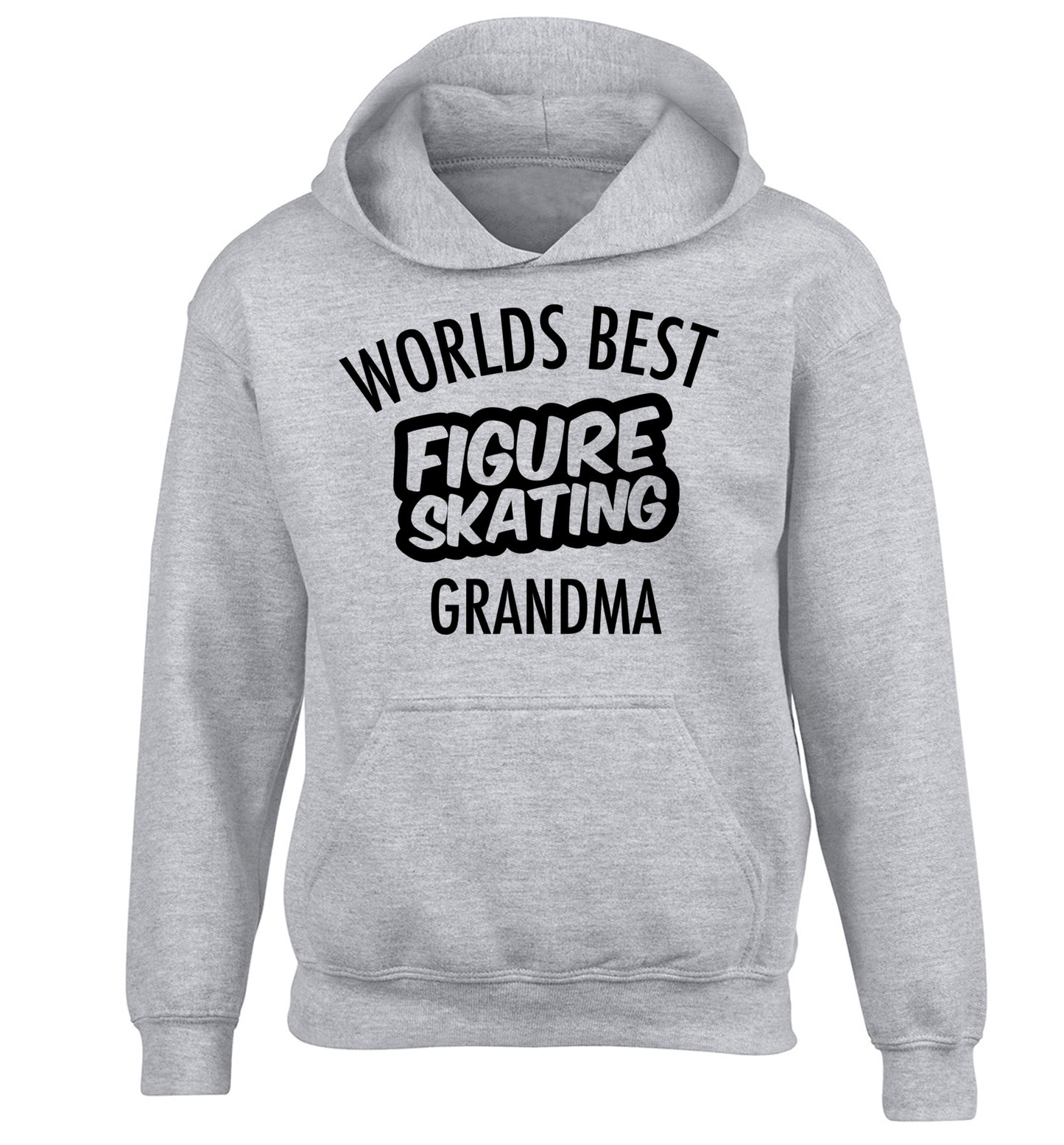 Worlds best figure skating grandma children's grey hoodie 12-14 Years