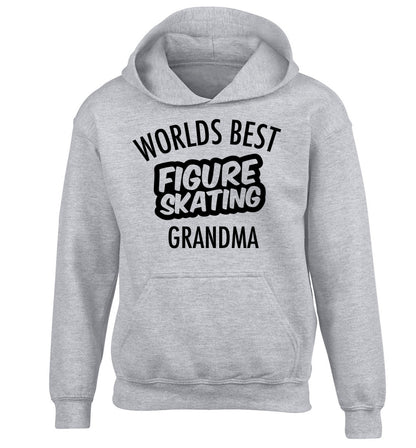 Worlds best figure skating grandma children's grey hoodie 12-14 Years