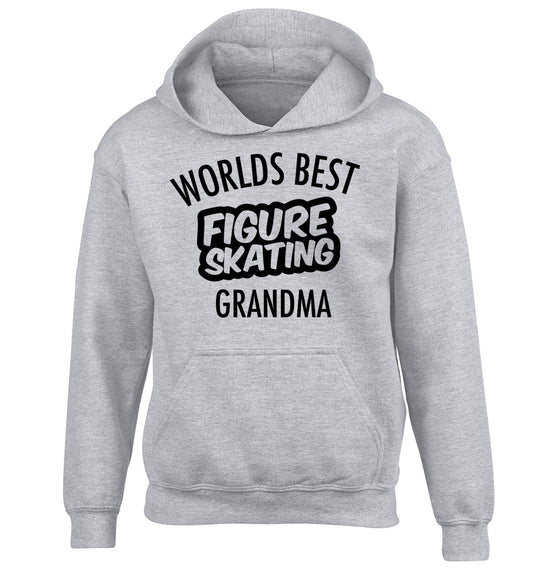 Worlds best figure skating grandma children's grey hoodie 12-14 Years