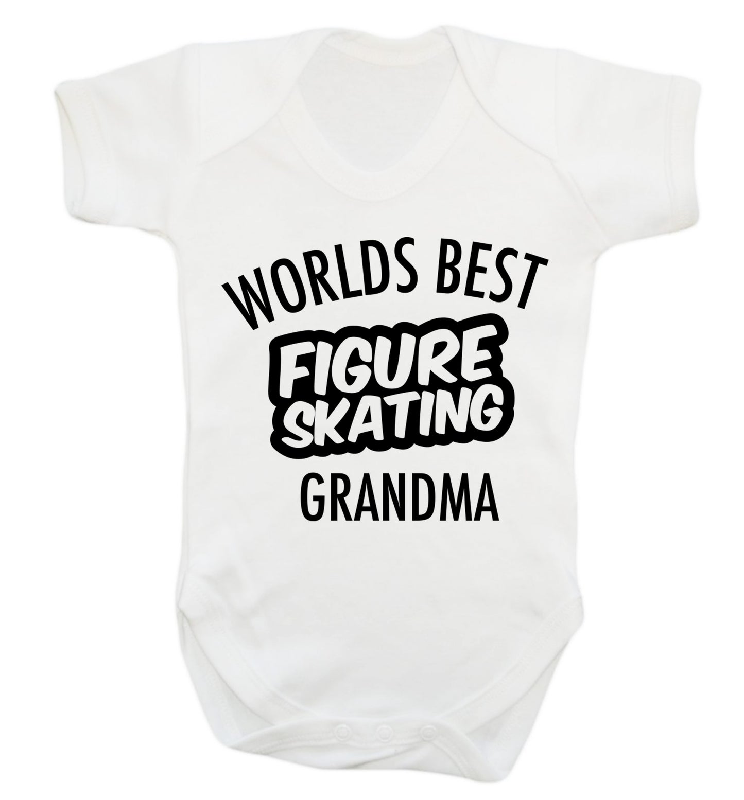 Worlds best figure skating grandma Baby Vest white 18-24 months