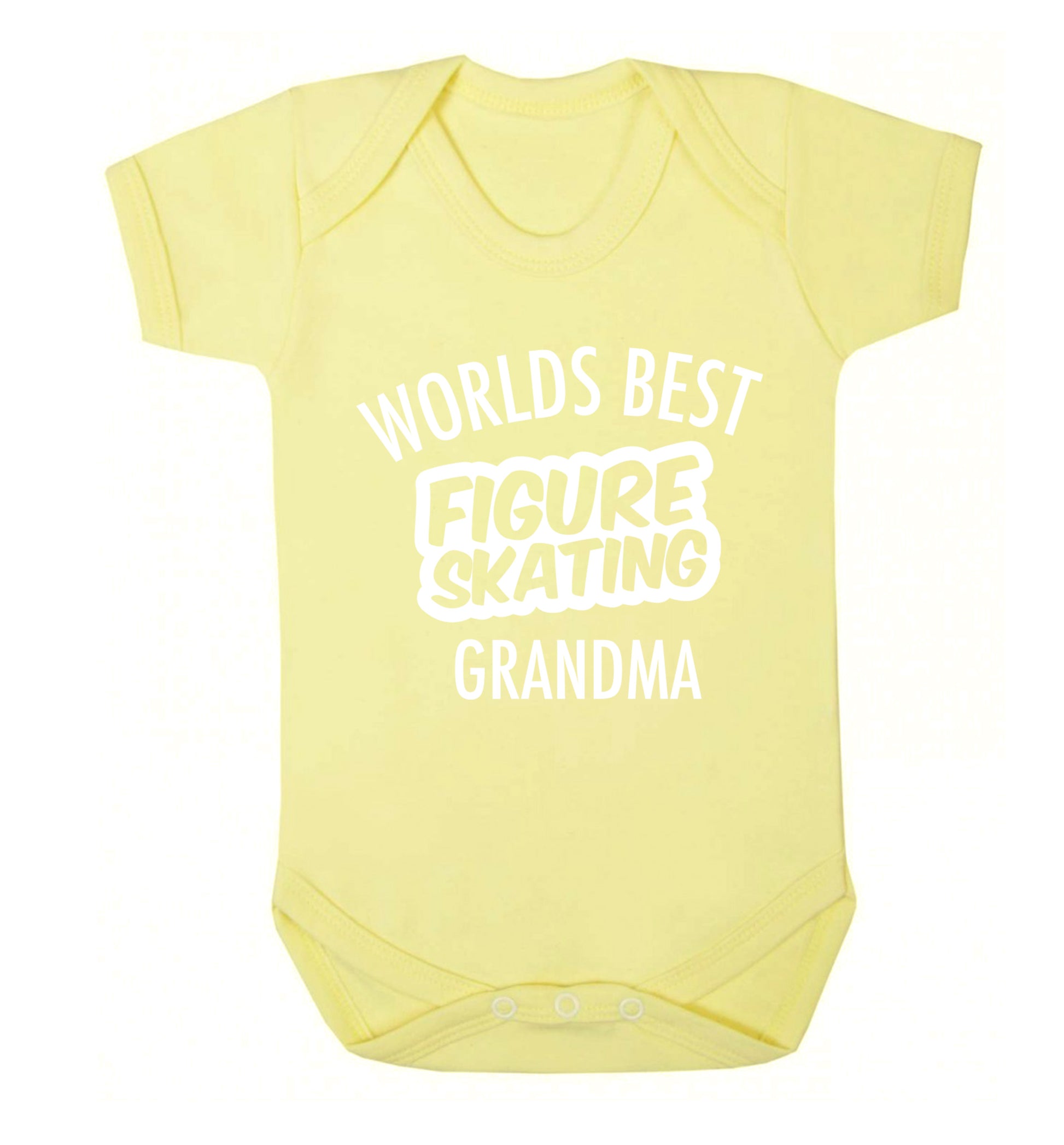 Worlds best figure skating grandma Baby Vest pale yellow 18-24 months
