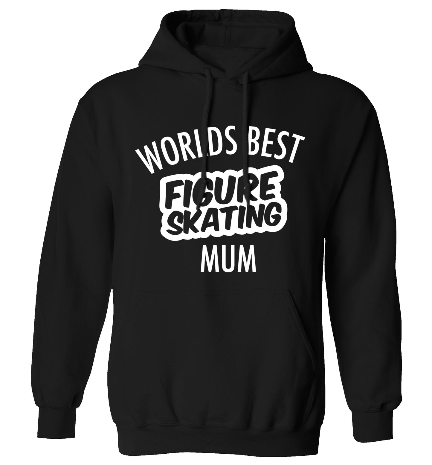 Worlds best figure skating mum adults unisexblack hoodie 2XL