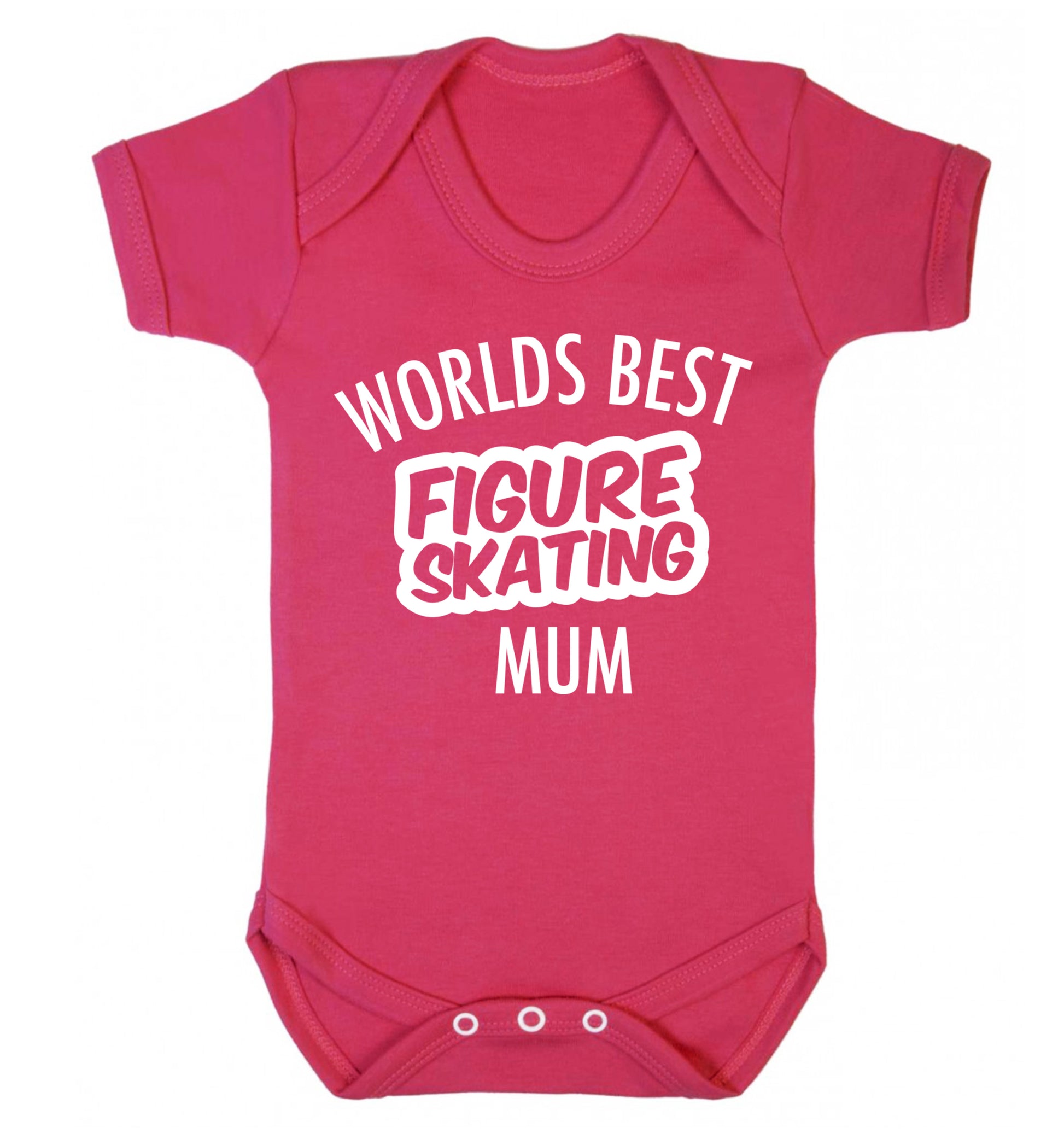 Worlds best figure skating mum Baby Vest dark pink 18-24 months