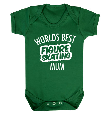 Worlds best figure skating mum Baby Vest green 18-24 months