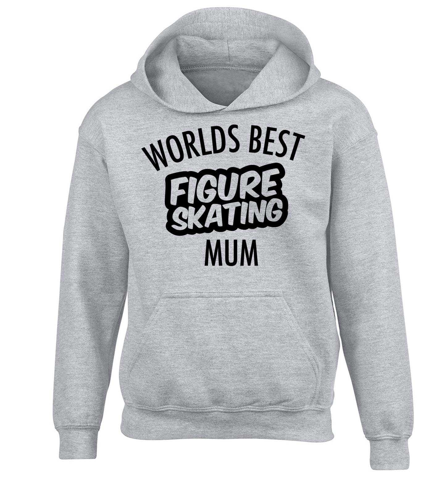Worlds best figure skating mum children's grey hoodie 12-14 Years