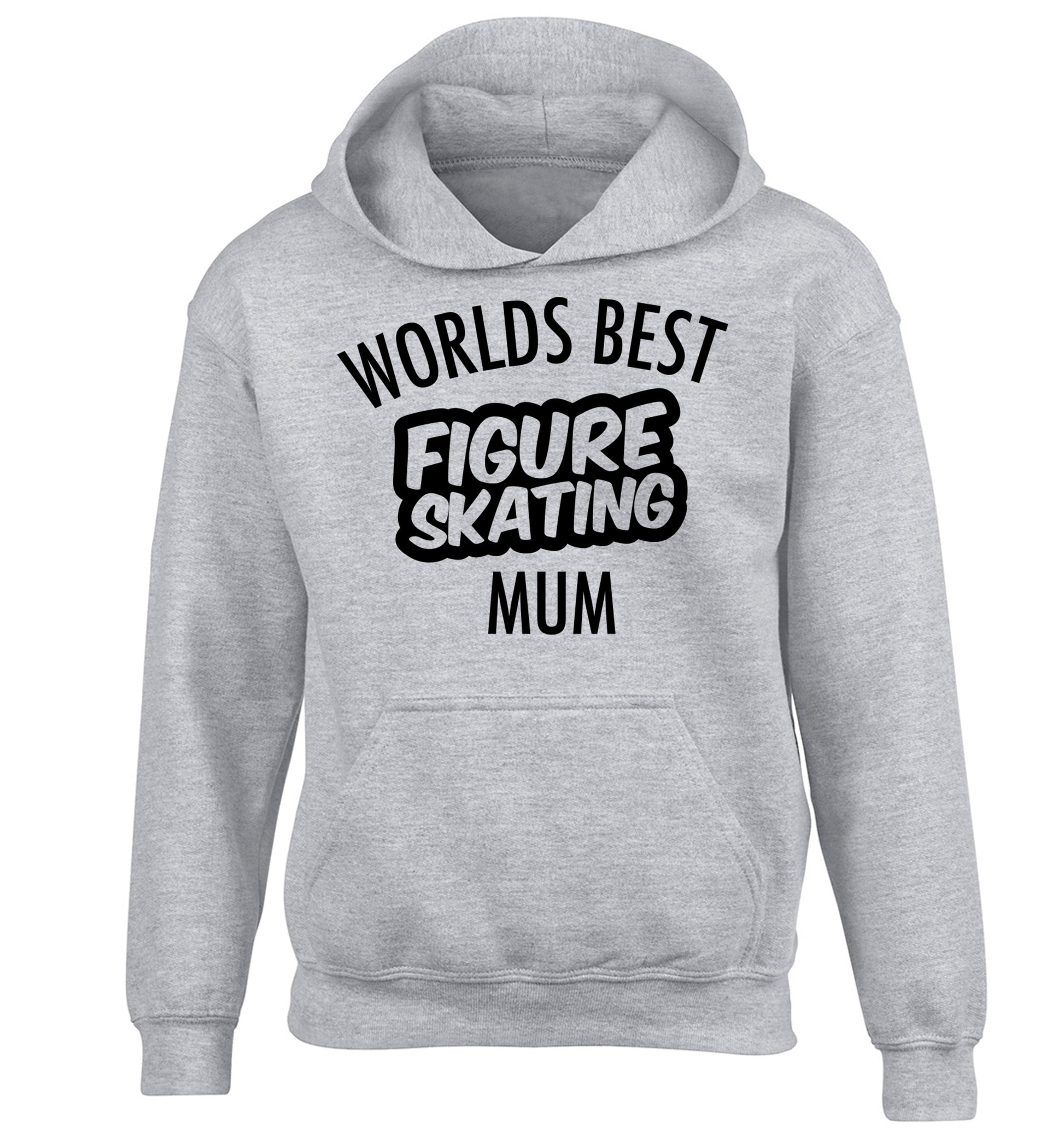 Worlds best figure skating mum children's grey hoodie 12-14 Years